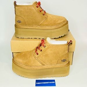 UGG Neumel Heritage Platform Chestnut Brown Classic Women's Sizes NEW